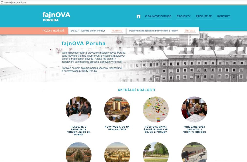 Nový web informuje o důležitých projektech Poruby.